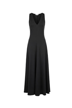 Valeria V-Neck Sleeveless Maxi Vestido 723205 NEG - Reina Diaz