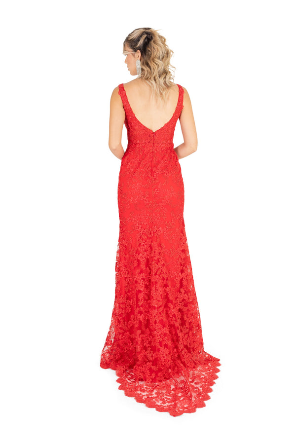 Vestido - F421145 - ROJ - Reina Diaz