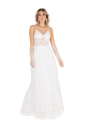 Vestido - F421161 - BCO - Reina Diaz