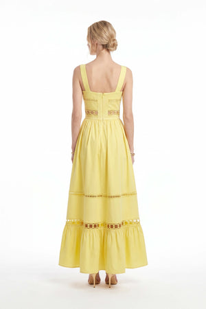 Victoria Cutout Lace Maxi Vestido 526280 AMA - Reina Diaz