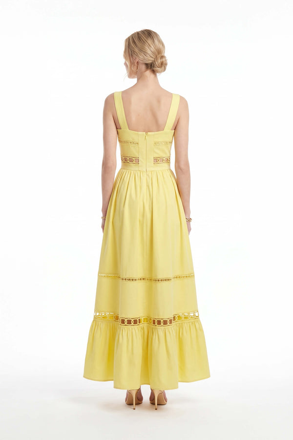 Victoria Cutout Lace Maxi Vestido 526280 AMA - Reina Diaz