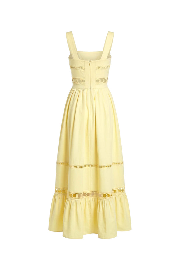 Victoria Cutout Lace Maxi Vestido 526280 AMA - Reina Diaz