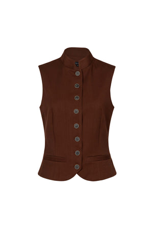 Victoria High-Neck Tailored Chaleco 501555 CAF - Reina Diaz