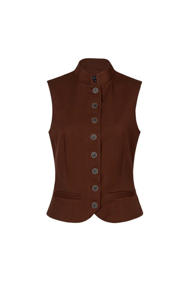 Victoria High-Neck Tailored Chaleco 501555 CAF - Reina Diaz