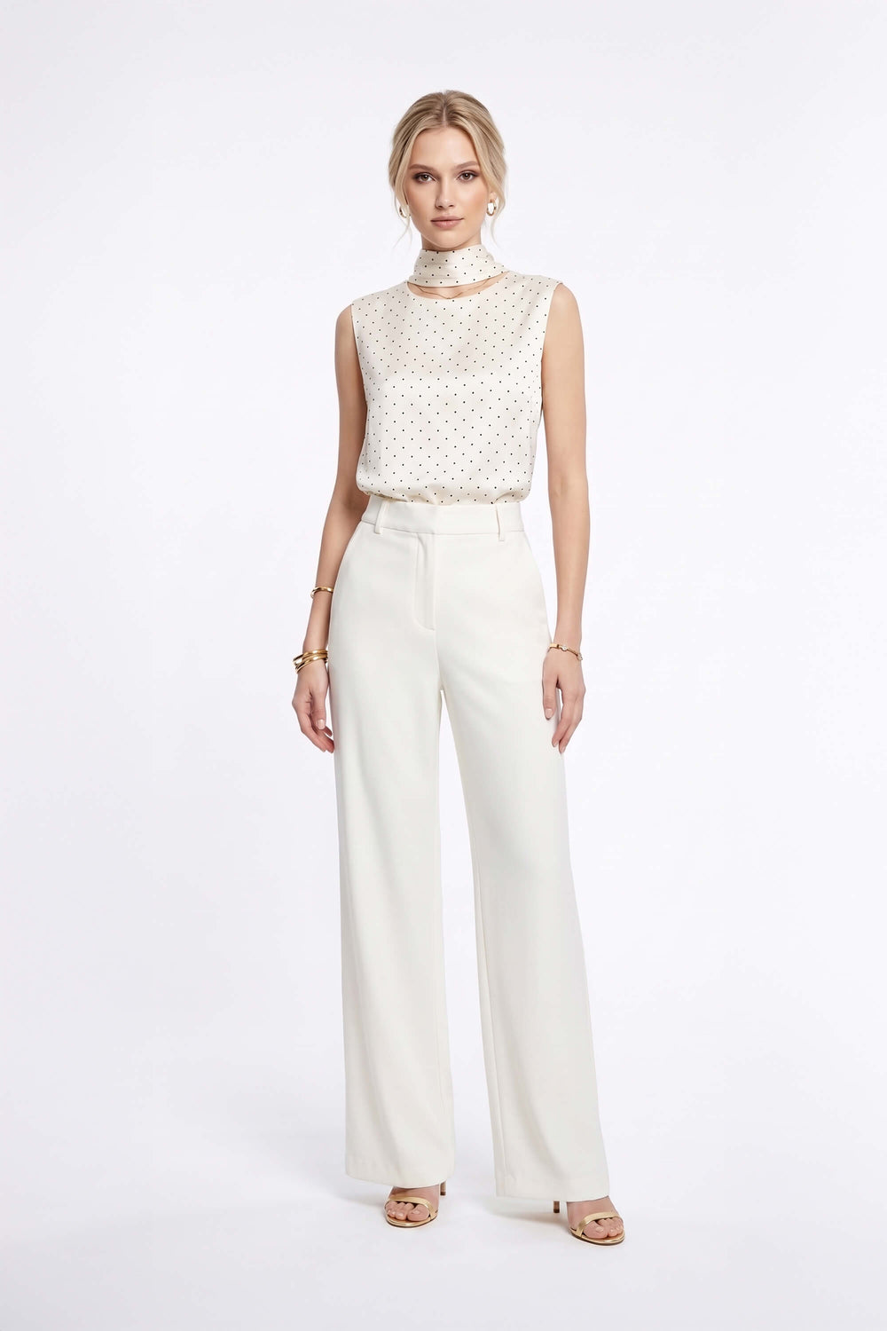 Victoria Polka Dot Scarf Blusa (Solo Blusa) 850162 IVO - Reina Diaz
