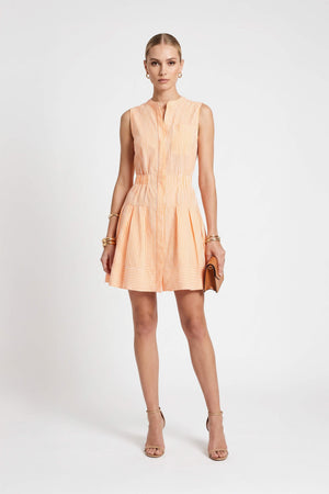 Victoria Striped Pleated Shirt Vestido 723134 NAR - Reina Diaz