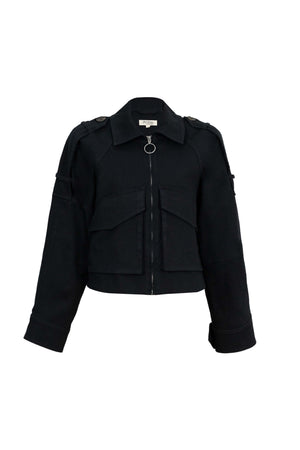 Victoria Utility Cropped Chamarra 700488 NEG - Reina Diaz