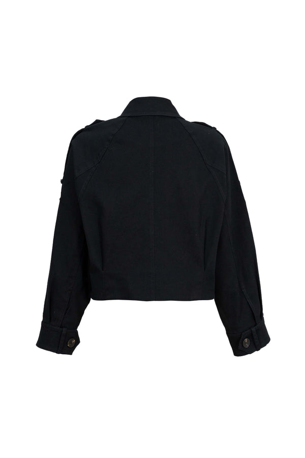 Victoria Utility Cropped Chamarra 700488 NEG - Reina Diaz