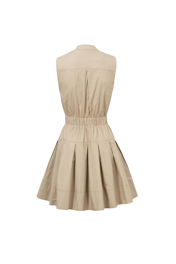 Viena Sleeveless Pleated Mini Vestido - Reina Diaz