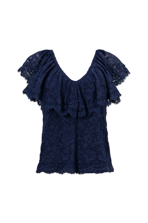 Viviana Ruffle-Overlay Sleeveless Top 752901 - Reina Diaz