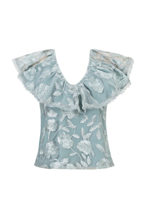 Viviana Ruffle-Overlay Sleeveless Top 752901 - Reina Diaz