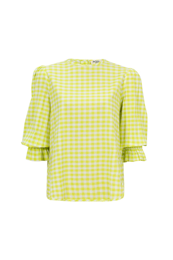 Viviana Wide-Collar Bishop-Sleeve Blusa 752996 - Reina Diaz
