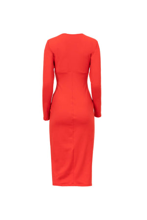 Wendy Ruched V - Neck Vestido - Reina Diaz