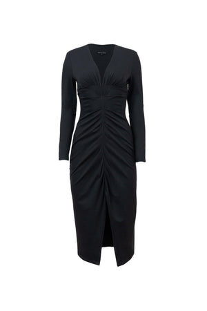 Wendy Ruched V - Neck Vestido - Reina Diaz