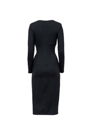 Wendy Ruched V - Neck Vestido - Reina Diaz