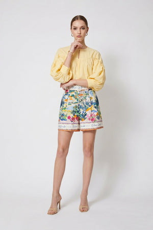 Ximena Printed Belted Short - Reina Diaz