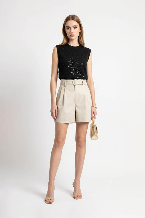 Ximena Printed Belted Short - Reina Diaz