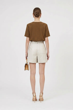 Ximena Printed Belted Short 731156ARE - Reina Diaz