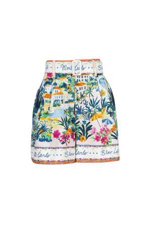 Ximena Printed Belted Short 731156NAR - Reina Diaz