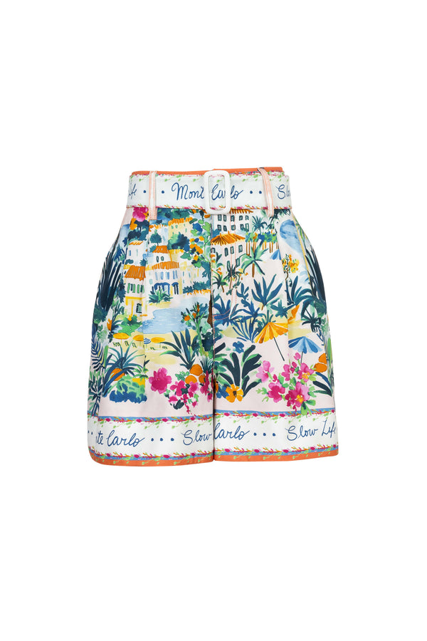 Ximena Printed Belted Short 731156NAR - Reina Diaz