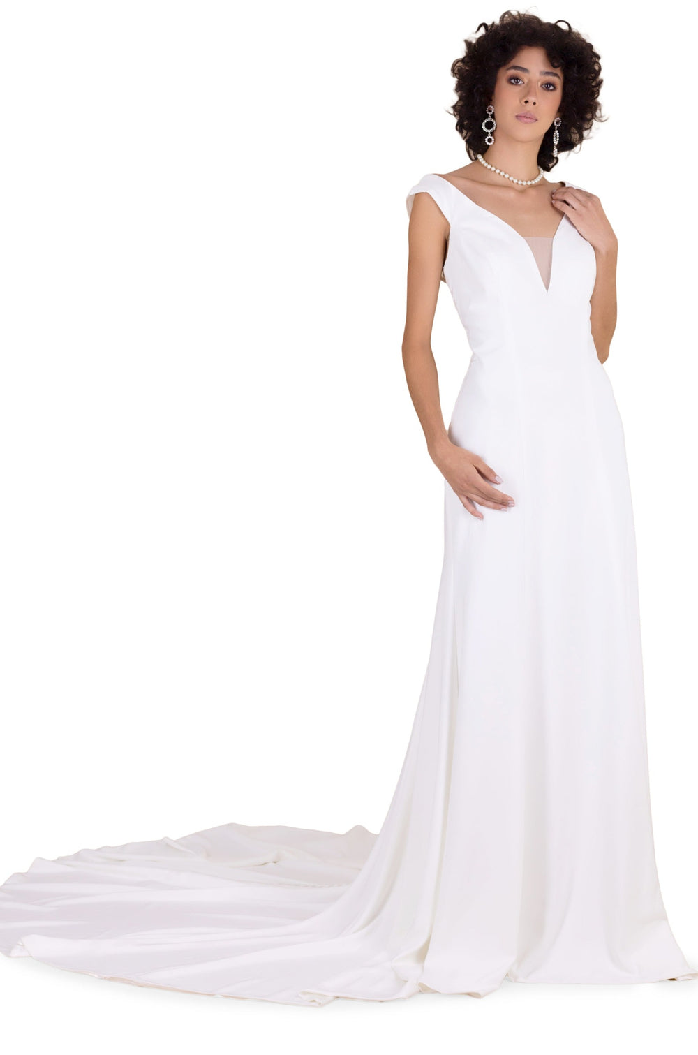 Vestido fiesta -  F420413 - BCO