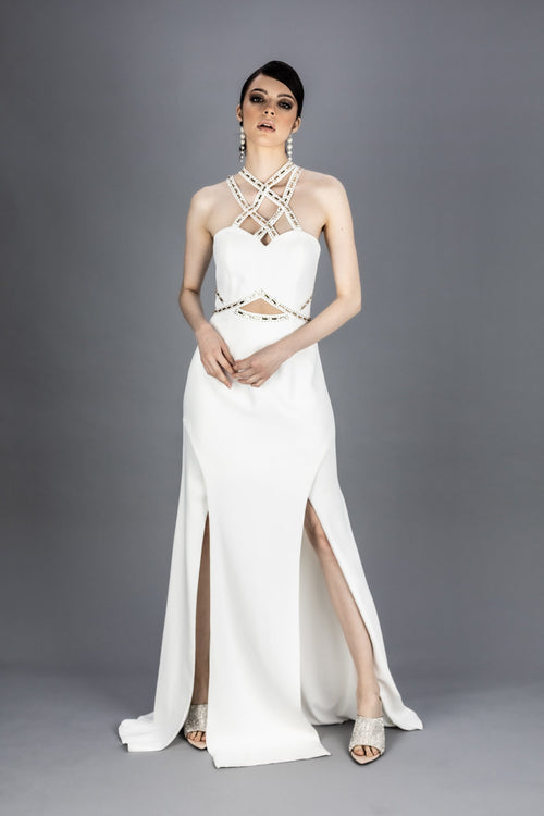 Vestido - F420330 - BCO - Reina Diaz
